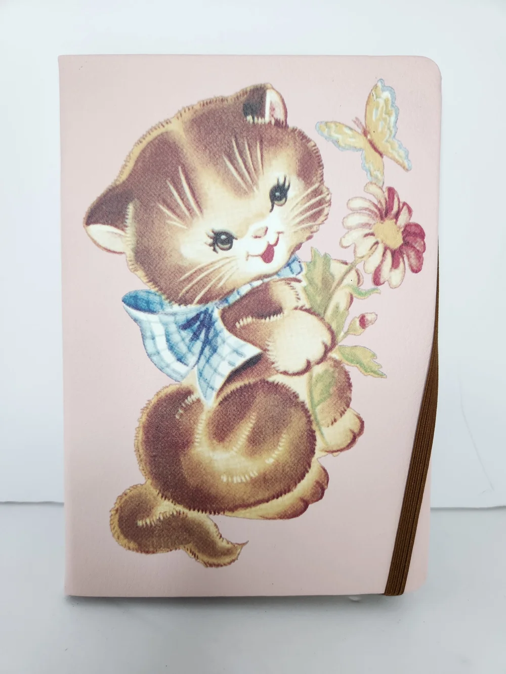 Pink Cat Softcover Notebook with Elastic Closure